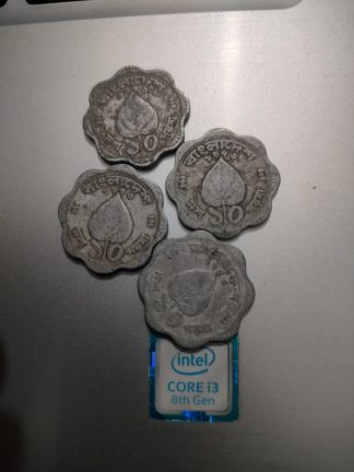 10 Poisha used 1973 Pan leaf
