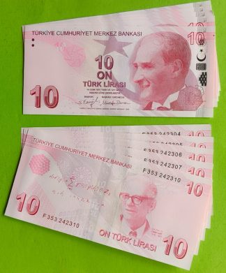 Turkish Lira 10 For Bangladeshi Collector